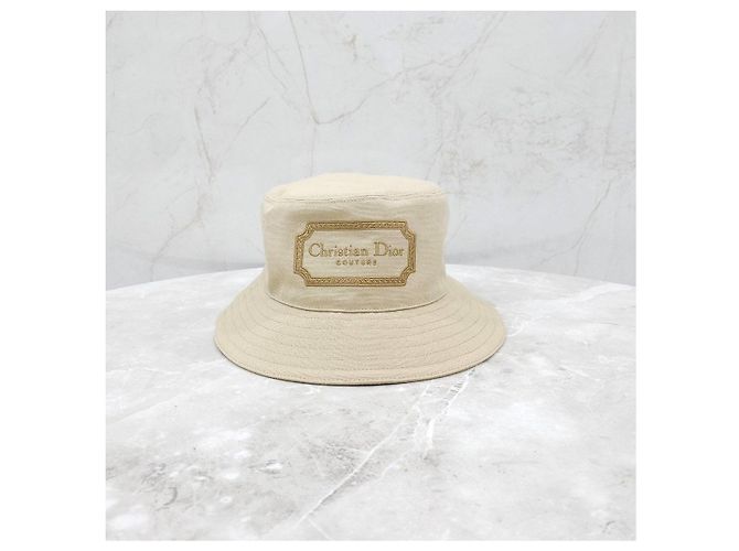 Dior Beige Couture Fischerhut mit gesticktem Logo - Ansicht 8