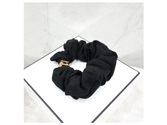 Céline Scrunchie Triomphe in seta e cristalli finitura dorata - vista 11