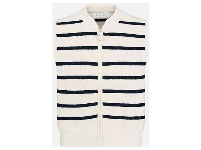 Dior Riviera Terry Strick-Zip-Weste - Ansicht 9