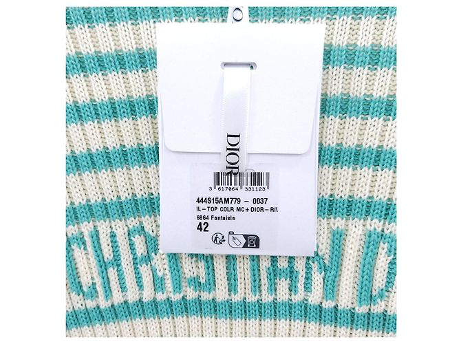 Dior Kurzarm-Strick Aqua Marine - Ansicht 11