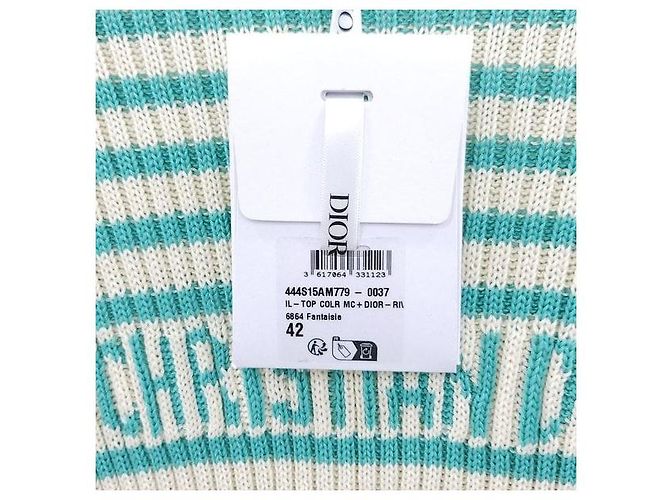 Dior Kurzarm-Strick Aqua Marine - Ansicht 5