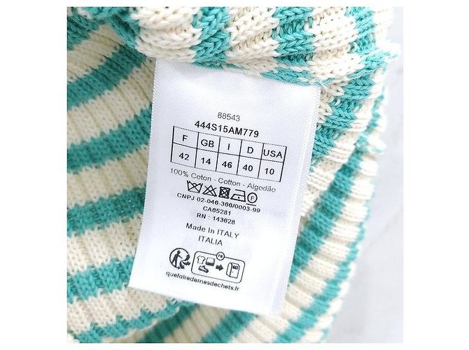 Dior Kurzarm-Strick Aqua Marine - Ansicht 6