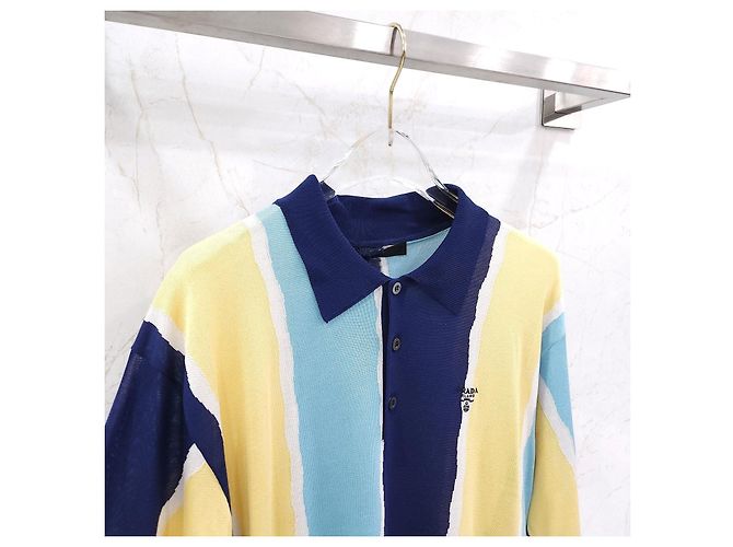 Prada Logo Stripe Polo Knit - view 10