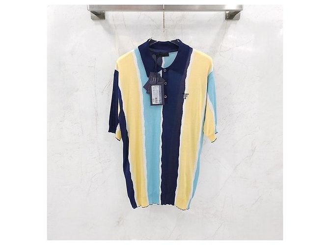 Prada Logo Stripe Polo Knit - view 6
