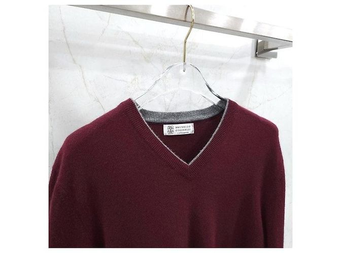 Brunello Cucinelli Kaschmir Strickpullover V-Ausschnitt grün - Ansicht 3