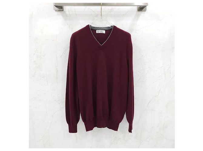 Brunello Cucinelli Kaschmir Strickpullover V-Ausschnitt grün - Ansicht 6