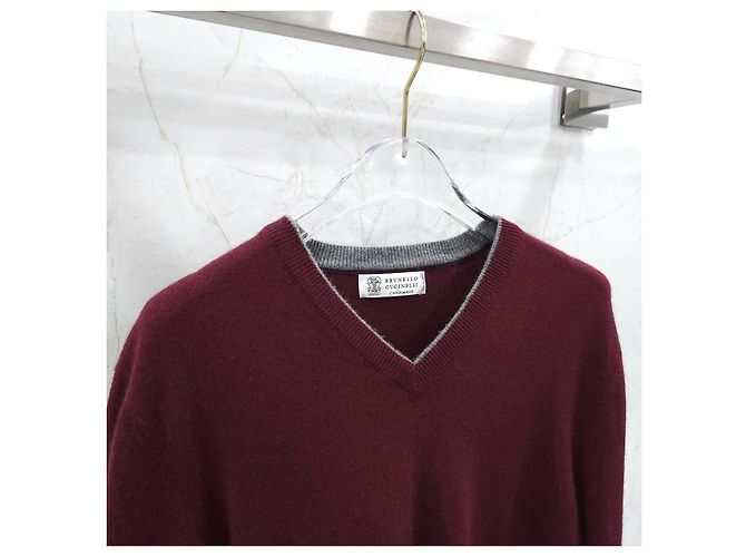 Brunello Cucinelli Kaschmir Strickpullover V-Ausschnitt grün - Ansicht 8