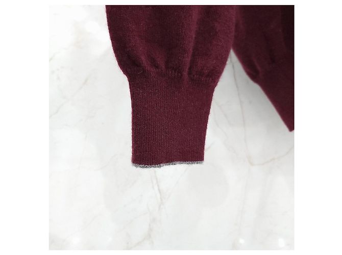 Brunello Cucinelli Kaschmir Strickpullover V-Ausschnitt grün - Ansicht 9