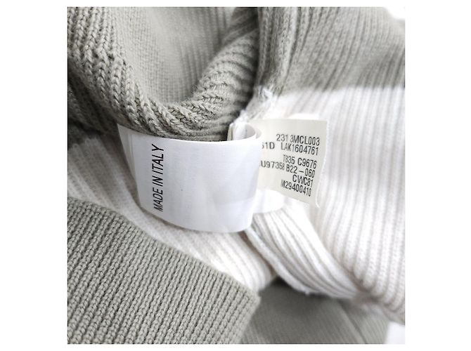 Brunello Cucinelli Gestreifter Strickpullover mit Rundhalsausschnitt und kurzen Ärmeln - Ansicht 11
