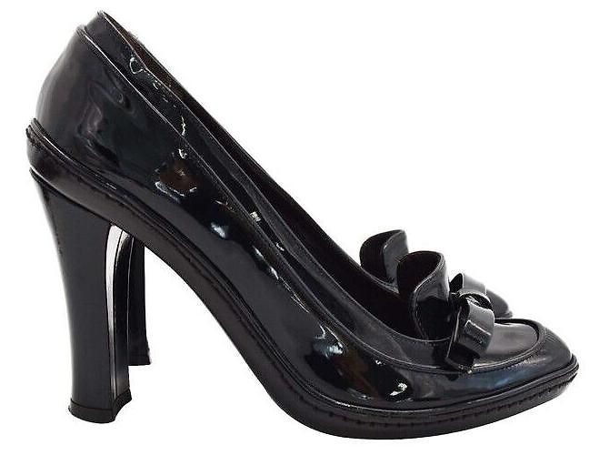 Céline Lackschuhe mit Schleife und Absatz - Ansicht 2