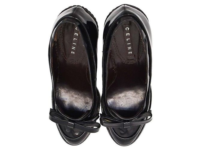 Céline Lackschuhe mit Schleife und Absatz - Ansicht 4