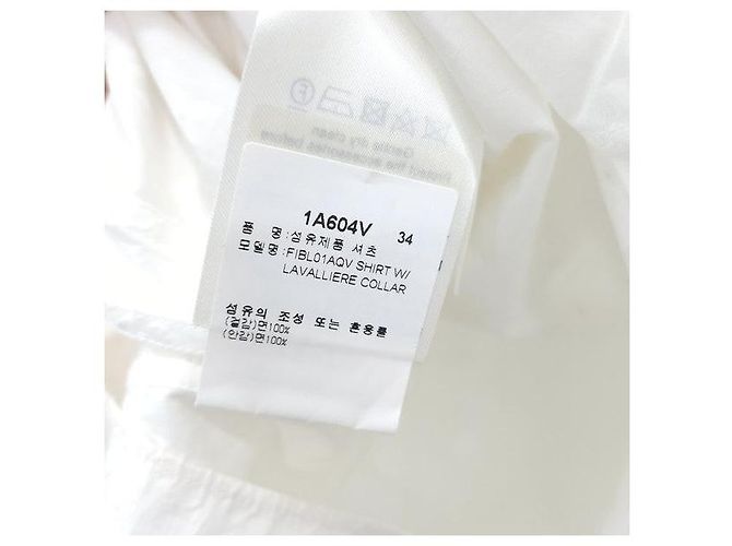 Louis Vuitton Camicia bianca con monogramma fil coupé e fiocco da donna - vista 5