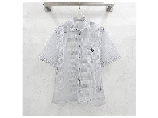 Dior Camicia a maniche corte in mesh con logo a cuore - vista 6