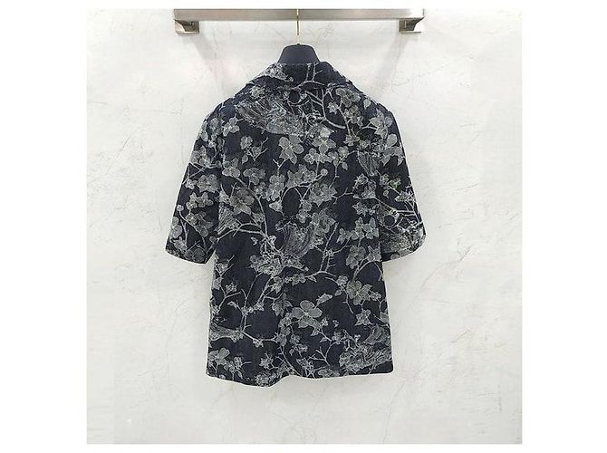 Louis Vuitton Camicia a maniche corte in denim jacquard XL - vista 2
