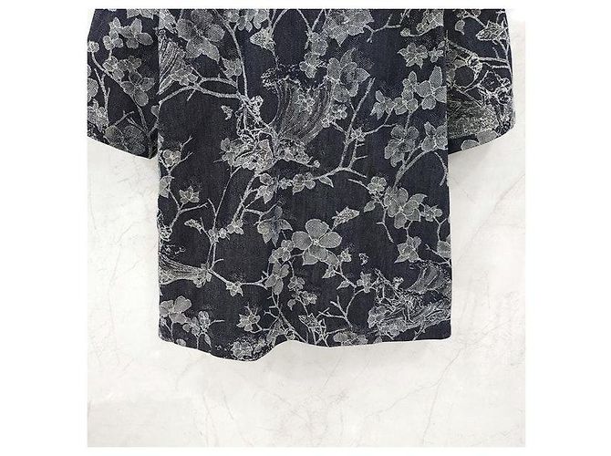 Louis Vuitton Camicia a maniche corte in denim jacquard XL - vista 6