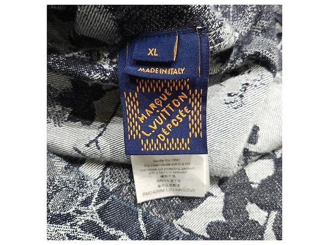 Louis Vuitton Camicia a maniche corte in denim jacquard XL - vista 7