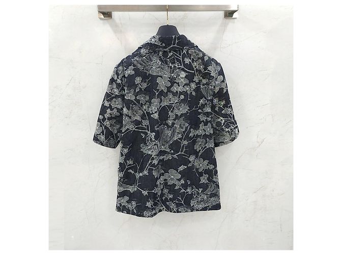 Louis Vuitton Camicia a maniche corte in denim jacquard XL - vista 9