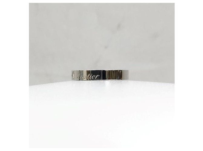 Cartier Platin-Ehering mit Diamanten - Ansicht 2