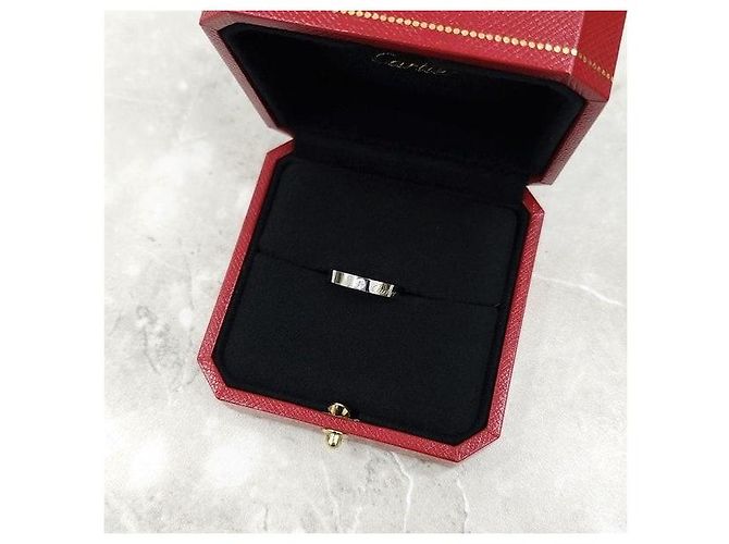 Cartier Platin-Ehering mit Diamanten - Ansicht 5