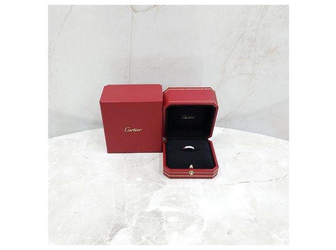 Cartier Platin-Ehering mit Diamanten - Ansicht 6