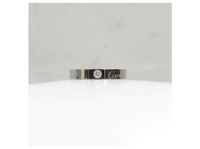Cartier Platin-Ehering mit Diamanten - Ansicht 7