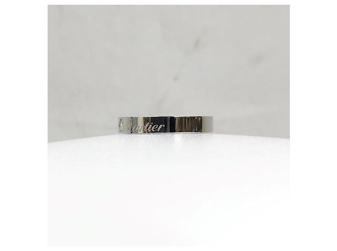 Cartier Platin-Ehering mit Diamanten - Ansicht 8