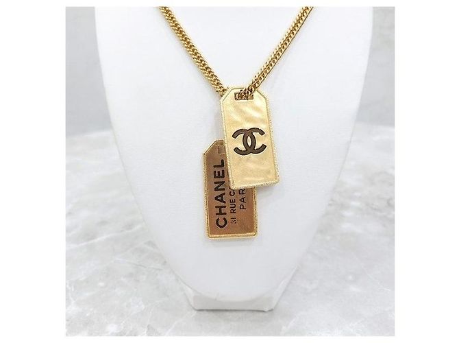 Chanel Collana a catena con numeri in metallo dorato - vista 4