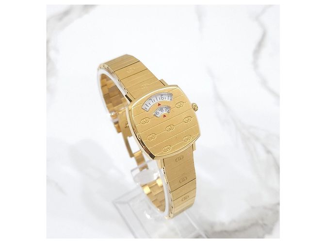 Gucci Goldfarbene Metalluhr - Ansicht 12
