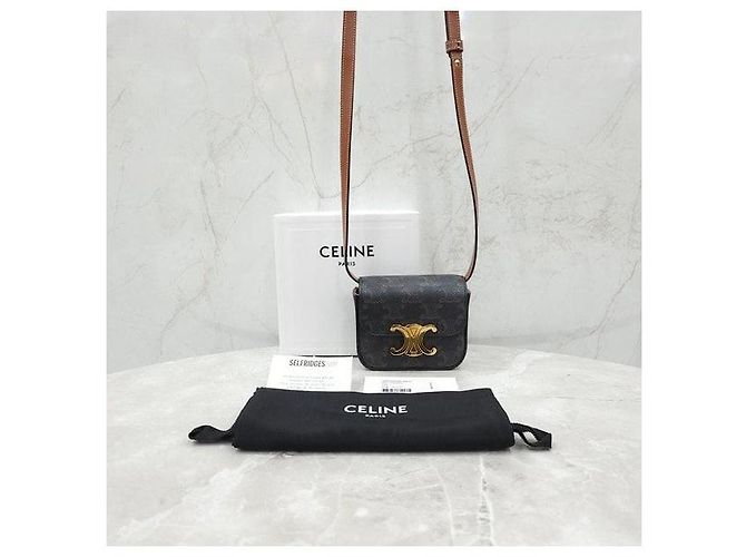 Céline Mini Clutch Triomphe Canvas - vista 10