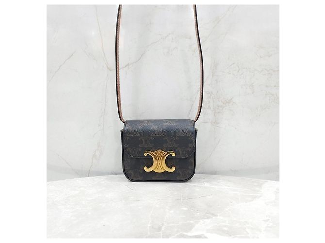 Céline Mini Clutch Triomphe Canvas - vista 11