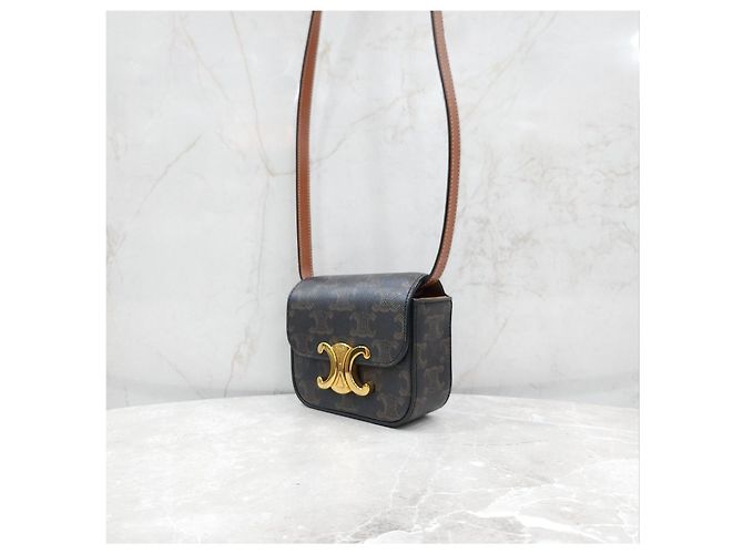 Céline Mini Clutch Triomphe Canvas - vista 12