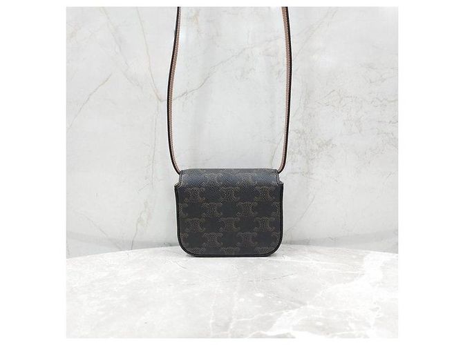 Céline Mini Clutch Triomphe Canvas - vista 3