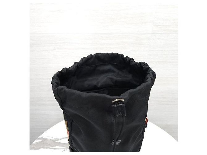 Gucci Zaino Black Techno Canvas Tiger Head - vista 6