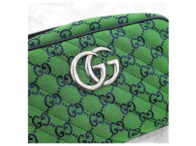 Gucci Borsa a tracolla GG Marmont Matelassé Green Small - vista 14
