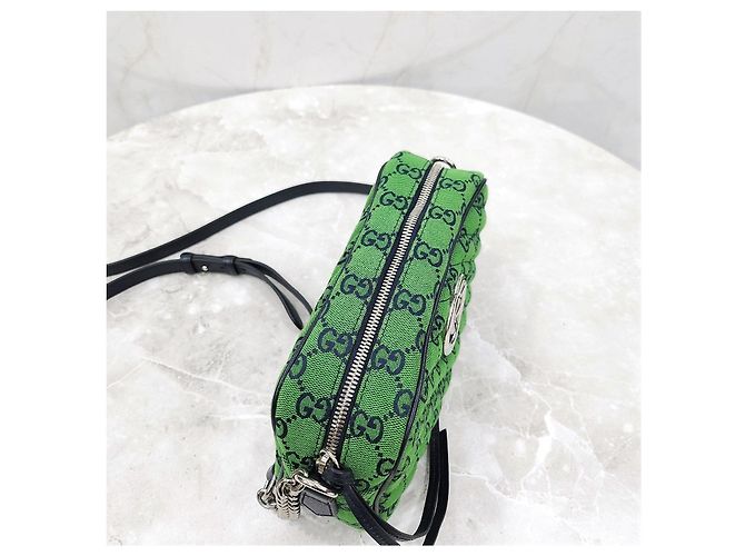 Gucci Borsa a tracolla GG Marmont Matelassé Green Small - vista 15