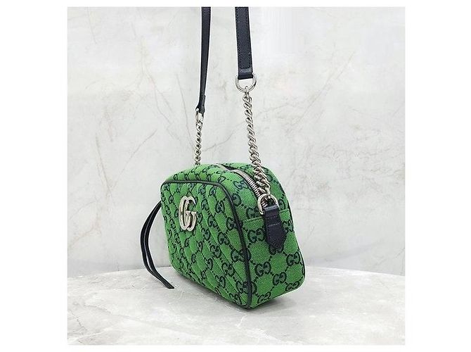 Gucci Borsa a tracolla GG Marmont Matelassé Green Small - vista 2