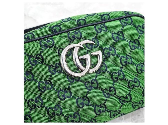 Gucci Borsa a tracolla GG Marmont Matelassé Green Small - vista 4