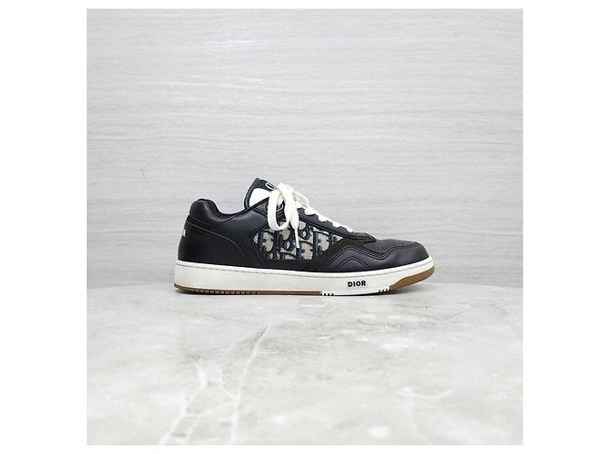 Baskets Dior B27 Oblique Vert Cuir - vue 4