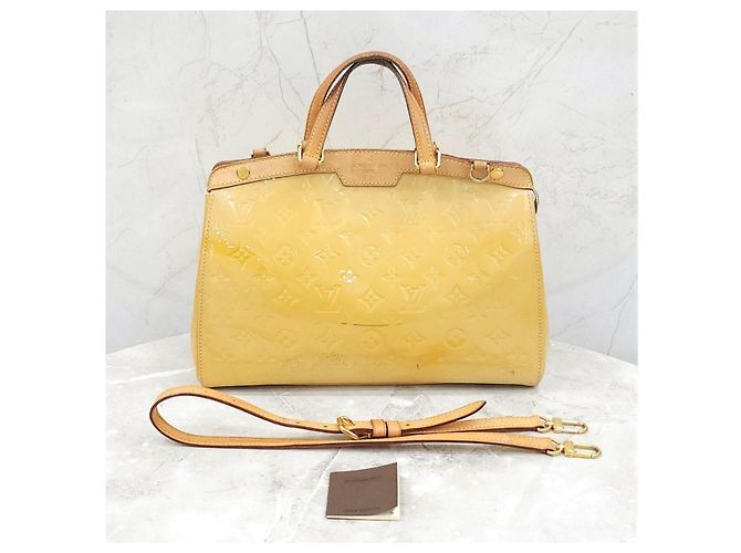 Louis Vuitton Borsa a spalla Tote Monogram Vernis Gialla - vista 12
