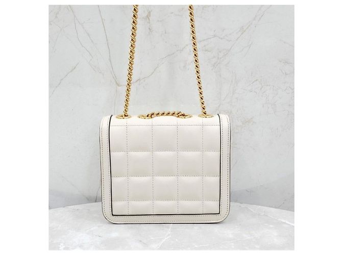 Gucci Borsa a tracolla bianca con catena intrecciata - vista 13
