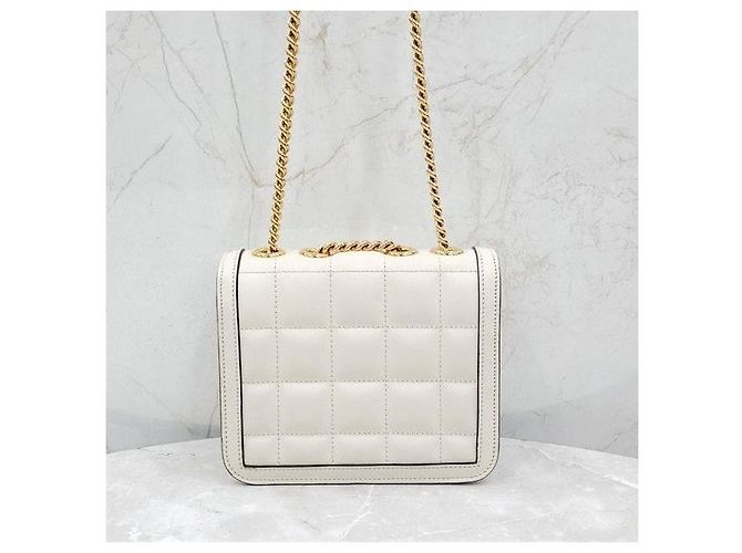 Gucci Borsa a tracolla bianca con catena intrecciata - vista 3