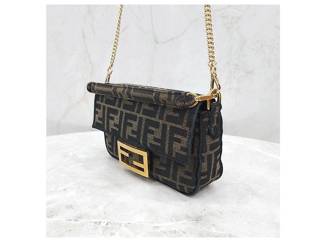 Fendi Jacquard Mini Baguette Chain Bag - Ansicht 10