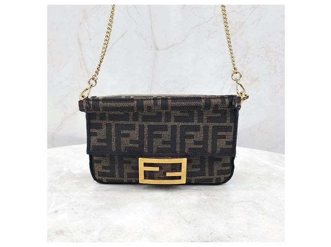 Fendi Jacquard Mini Baguette Chain Bag - Ansicht 9