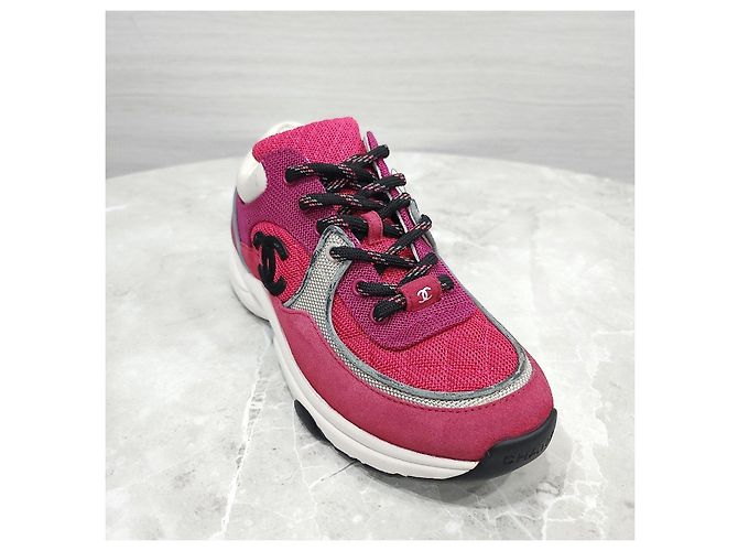 Sneakers Tennis Chanel Verdi in Pelle - vista 12