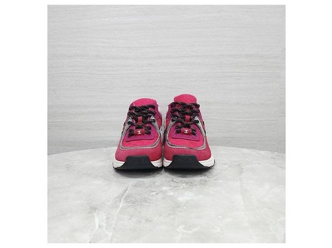 Sneakers Tennis Chanel Verdi in Pelle - vista 2