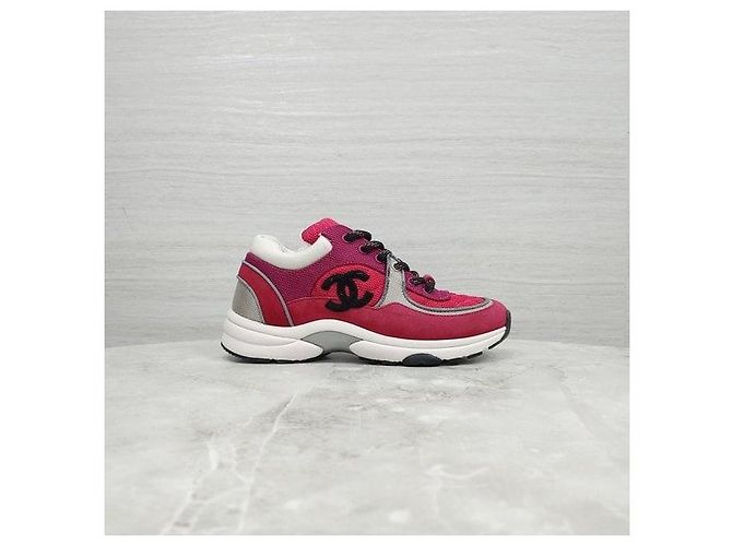 Sneakers Tennis Chanel Verdi in Pelle - vista 5