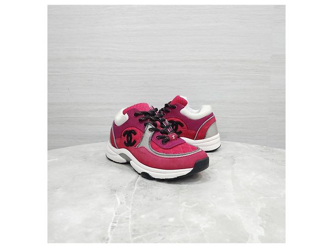 Sneakers Tennis Chanel Verdi in Pelle - vista 9