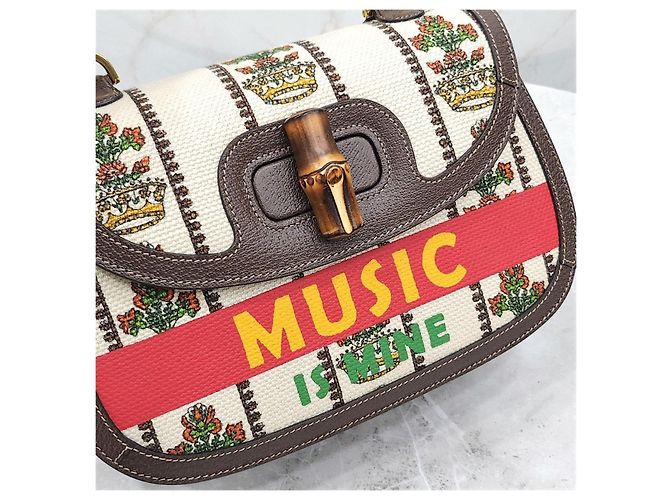 Borsa Gucci 100 Bamboo 1947 in pelle marrone Medium - vista 14