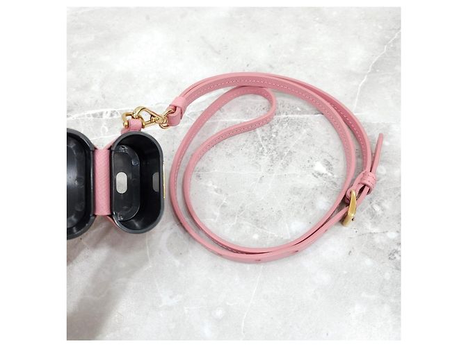 Prada Custodia AirPods in Saffiano Rosa - vista 14