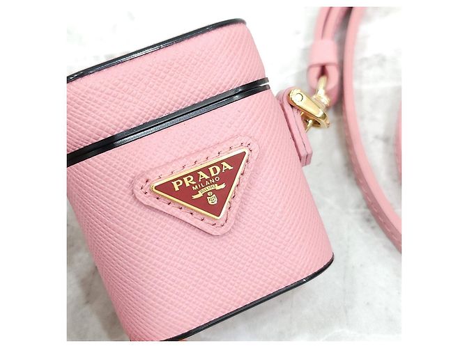 Prada Custodia AirPods in Saffiano Rosa - vista 15
